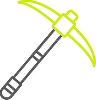 Pickaxe Line Two Color Icon vector