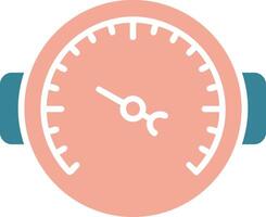 Pressure Gauge Glyph Two Color Icon vector