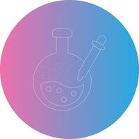 Pipette Line Gradient Circle Icon vector
