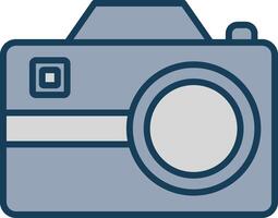 Photography Line Filled Grey Icon vector