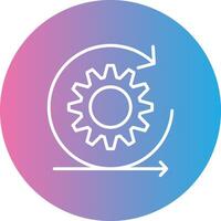 Scrum Line Gradient Circle Icon vector