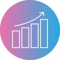 datos analítica línea degradado circulo icono vector