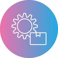 Supply Chain Management Line Gradient Circle Icon vector