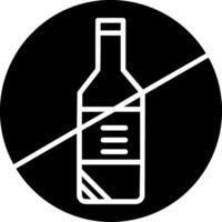 No Alcohol Glyph Two Color Icon vector