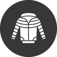 Jacket Glyph Inverted Icon vector