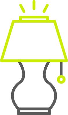 Lamp Line Two Color Icon