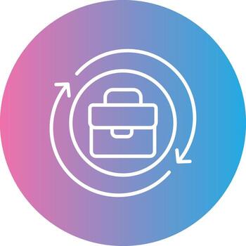 Process Line Gradient Circle Icon vector
