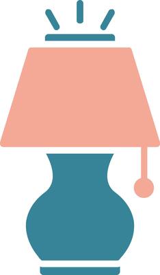 Lamp Glyph Two Color Icon