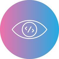 Vision Line Gradient Circle Icon vector