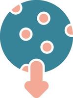Moon Glyph Two Color Icon vector