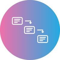 Waterfall Line Gradient Circle Icon vector
