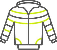 Jacket Line Two Color Icon vector