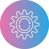 Repeat Line Gradient Circle Icon vector