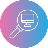 Audit Line Gradient Circle Icon vector