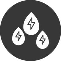 Hydro Power Glyph Inverted Icon vector