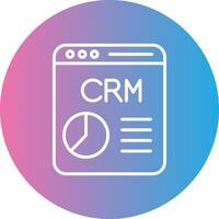 CRM Line Gradient Circle Icon vector