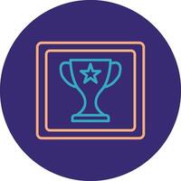 Frame Line Two Color Circle Icon vector