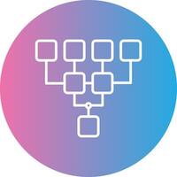 Structure Line Gradient Circle Icon vector