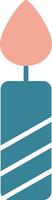 Candle Glyph Two Color Icon vector