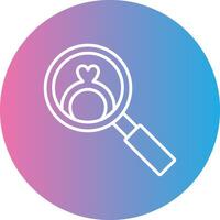 Magnifying Glass Line Gradient Circle Icon vector