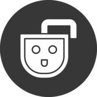Wall Socket Glyph Inverted Icon vector