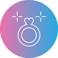 Wedding Ring Line Gradient Circle Icon vector