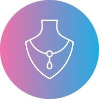 Necklace Line Gradient Circle Icon vector