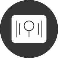 Key Hole Glyph Inverted Icon vector