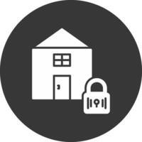 Home Glyph Inverted Icon vector