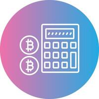 Calculator Calculator Line Gradient Circle Icon vector