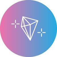 Gemstone Line Gradient Circle Icon vector