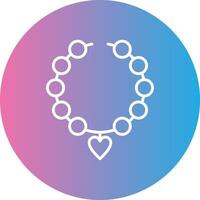 Pearl Necklace Line Gradient Circle Icon vector