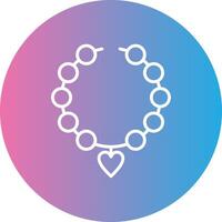 Pearl Necklace Line Gradient Circle Icon vector