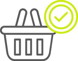 Basket Line Two Color Icon vector