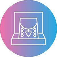 Necklace Line Gradient Circle Icon vector