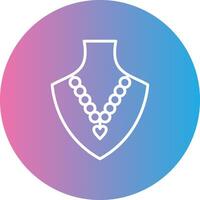 Pearl Necklace Line Gradient Circle Icon vector