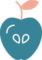 Apple Glyph Two Color Icon vector