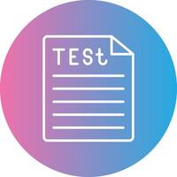 Test Line Gradient Circle Icon vector