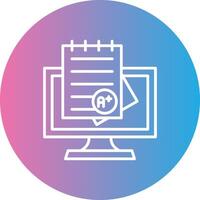 Grades Line Gradient Circle Icon vector