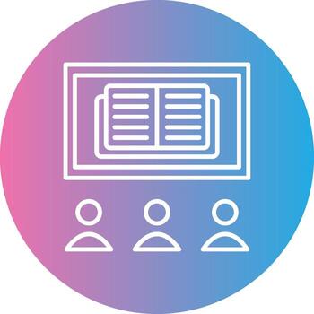en línea degradado circulo aprendizaje línea degradado circulo icono vector