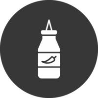 Ketchup Glyph Inverted Icon vector