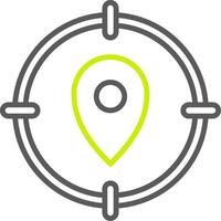 Target Line Two Color Icon vector