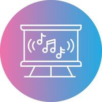 Music Class Line Gradient Circle Icon vector