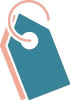 Tag Glyph Two Color Icon vector