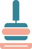 Tamper Glyph Two Color Icon vector