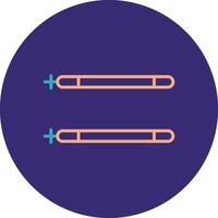Sticks Line Two Color Circle Icon vector