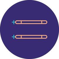 Sticks Line Two Color Circle Icon vector