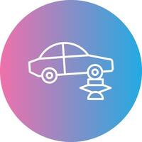 Car Jack Line Gradient Circle Icon vector