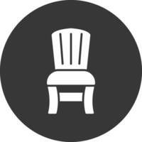 Armchair Glyph Inverted Icon vector