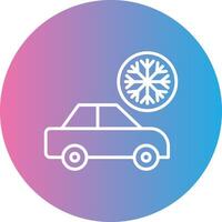 Air Flow Line Gradient Circle Icon vector